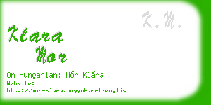 klara mor business card
